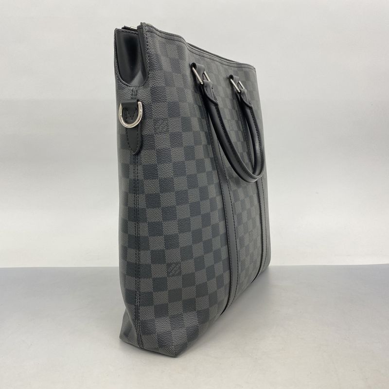 Louis Vuitton Tote Bag Damier Graphite Anton Tote N40000 Black 2way Bag Men's