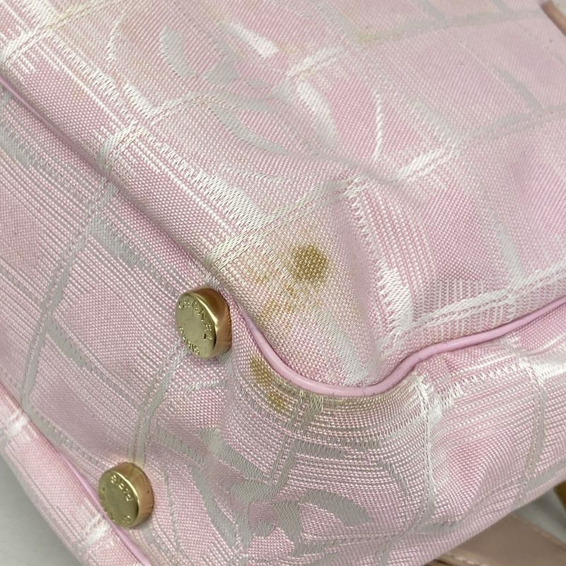 Chanel Handbag New Travel Nylon Pink Silver Chien Pan Gold Hardware 2way Bag