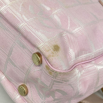 Chanel Handbag New Travel Nylon Pink Silver Chien Pan Gold Hardware 2way Bag