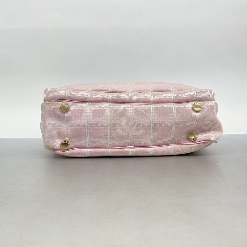 Chanel Handbag New Travel Nylon Pink Silver Chien Pan Gold Hardware 2way Bag