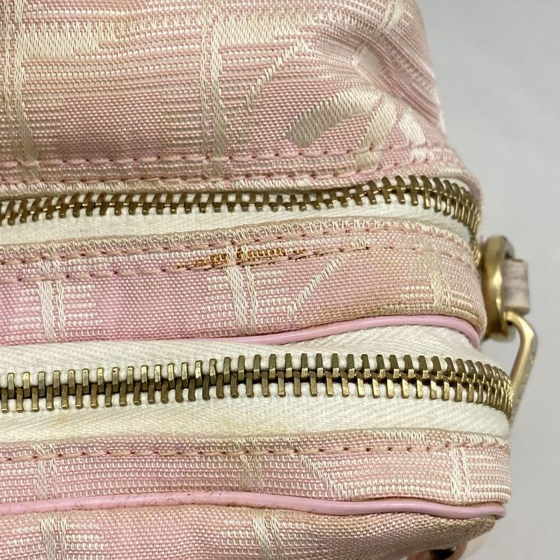 Chanel Handbag New Travel Nylon Pink Silver Chien Pan Gold Hardware 2way Bag