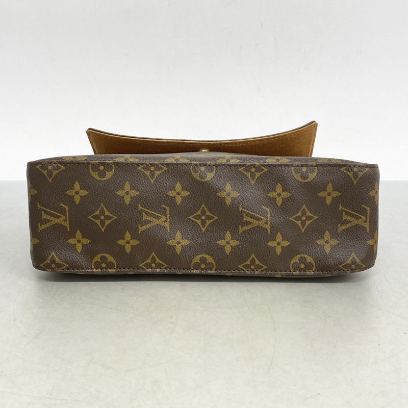Louis Vuitton Shoulder Bag Monogram Mini Looping M51147 Brown Ladies