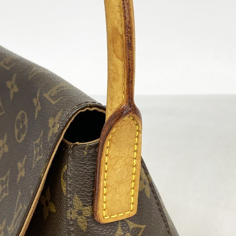 Louis Vuitton Shoulder Bag Monogram Mini Looping M51147 Brown Ladies
