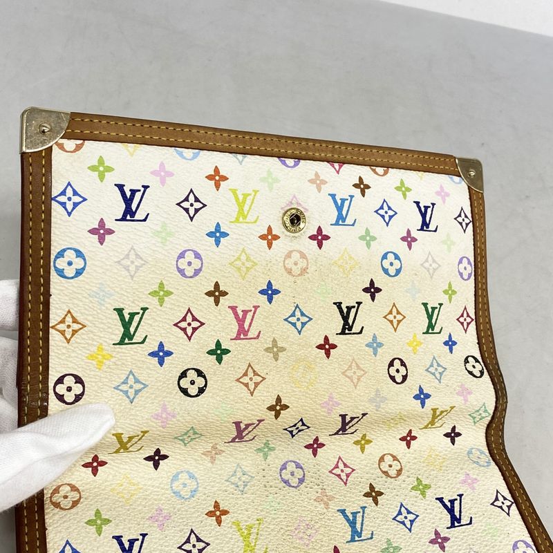 Louis Vuitton Trifold Long Wallet Monogram Multicolor Porte Trésor International