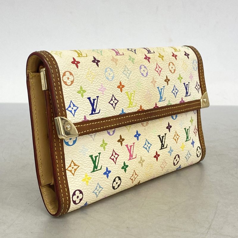 Louis Vuitton Trifold Long Wallet Monogram Multicolor Porte Trésor International