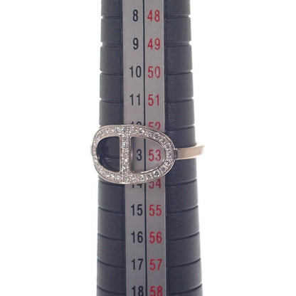 Hermes Chaine D'ancre Contour MM #53 no 13 B Ring 18Kwhite Gold Diamond