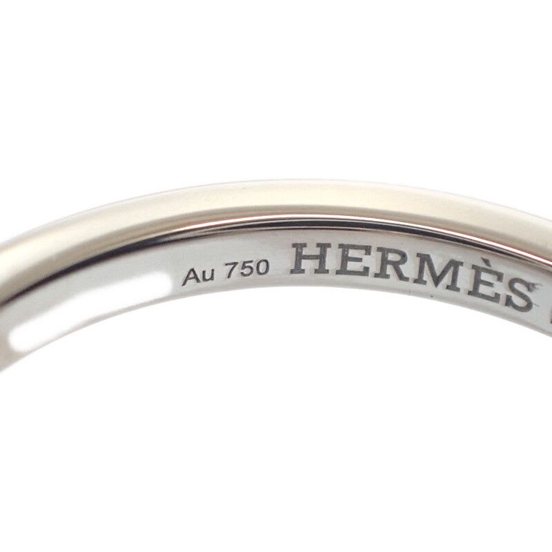 Hermes Chaine D'ancre Contour MM #53 no 13 B Ring 18Kwhite Gold Diamond