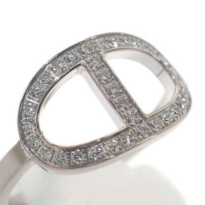 Hermes Chaine D'ancre Contour MM #53 no 13 B Ring 18Kwhite Gold Diamond