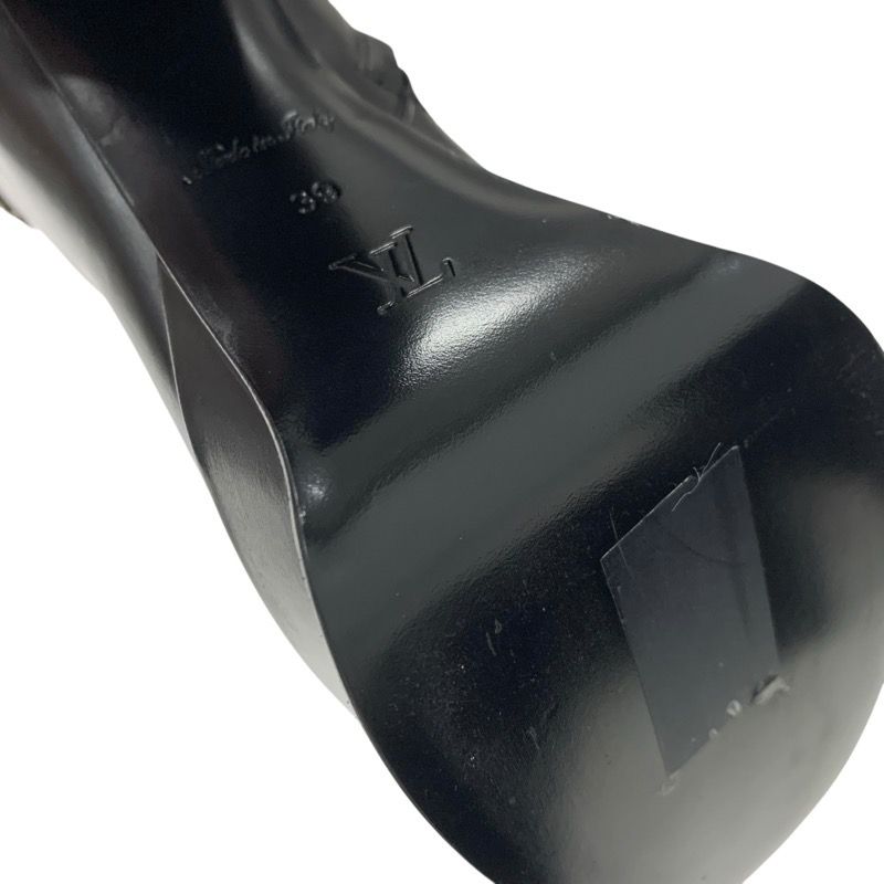 Louis Vuitton Fameline Monogram Boots Short Boots Shoes Leather Patent Black