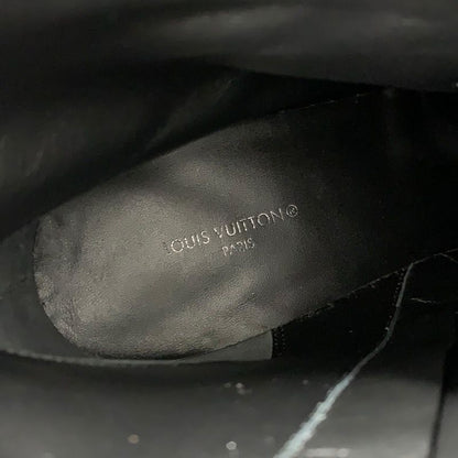 Louis Vuitton Fameline Monogram Boots Short Boots Shoes Leather Patent Black