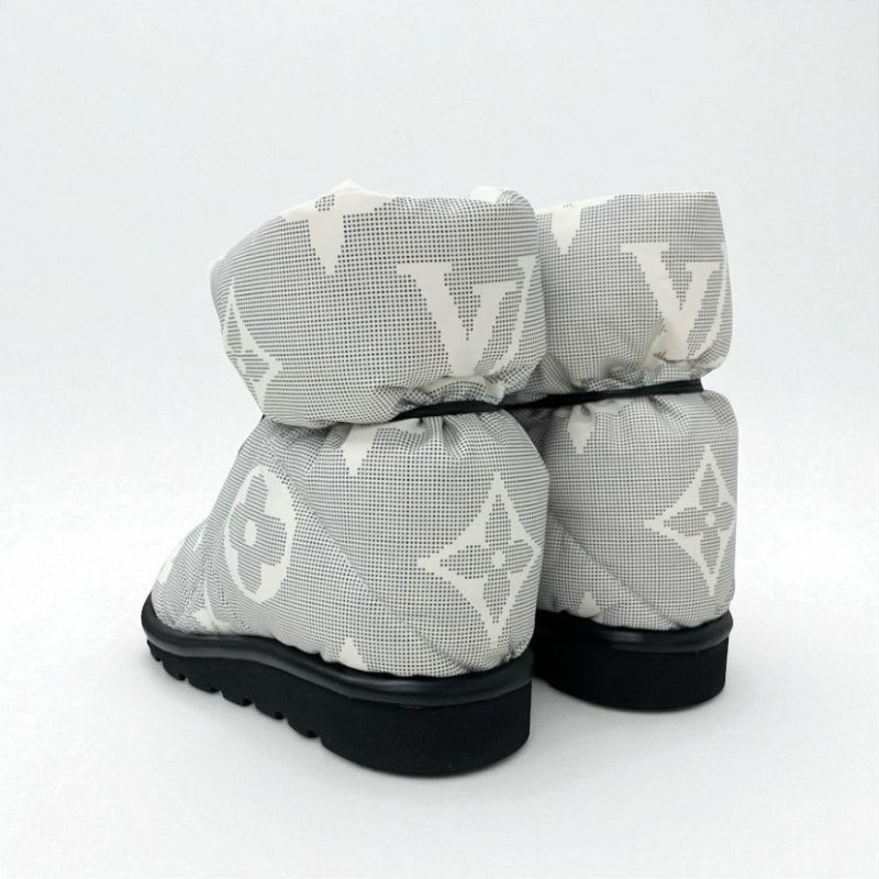 Louis Vuitton Pillow Line Monogram Boots Short Shoes Nylon White Black