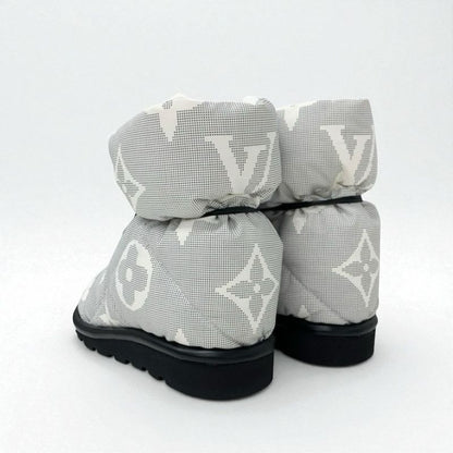 Louis Vuitton Pillow Line Monogram Boots Short Shoes Nylon White Black