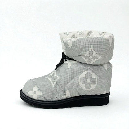 Louis Vuitton Pillow Line Monogram Boots Short Shoes Nylon White Black