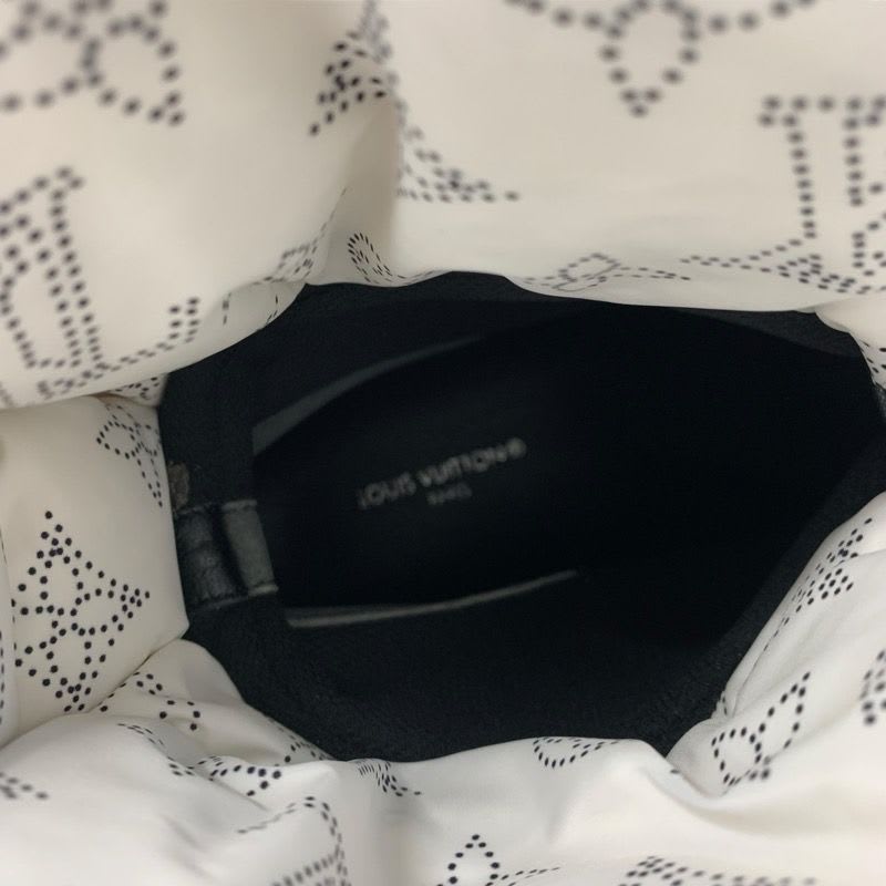 Louis Vuitton Pillow Line Monogram Boots Short Shoes Nylon White Black