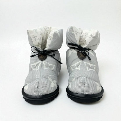 Louis Vuitton Pillow Line Monogram Boots Short Shoes Nylon White Black