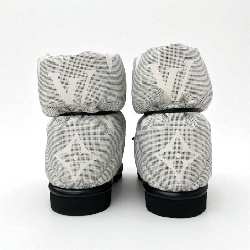 Louis Vuitton Pillow Line Monogram Boots Short Shoes Nylon White Black