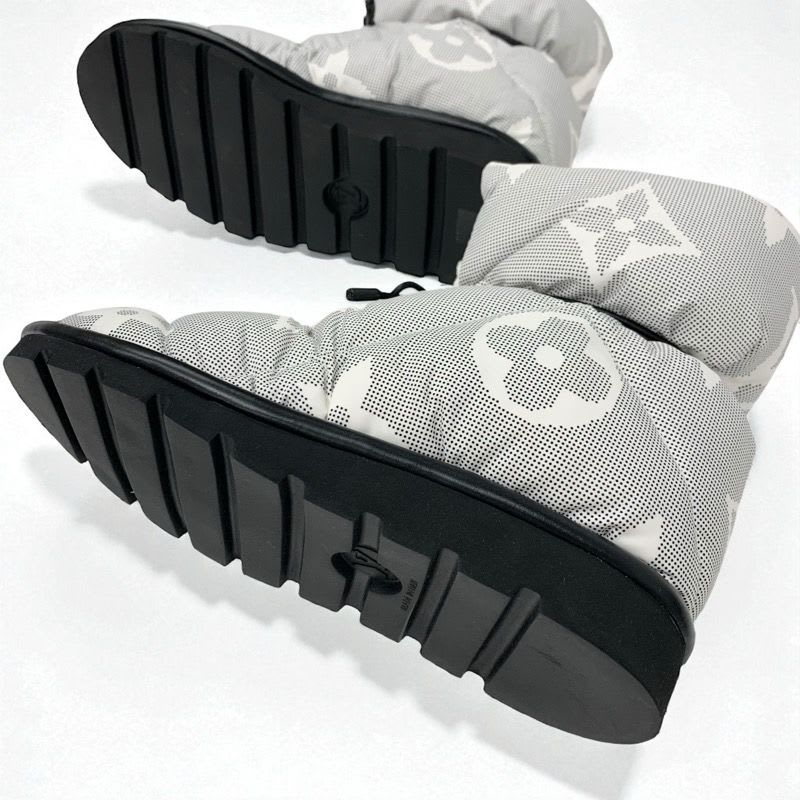 Louis Vuitton Pillow Line Monogram Boots Short Shoes Nylon White Black