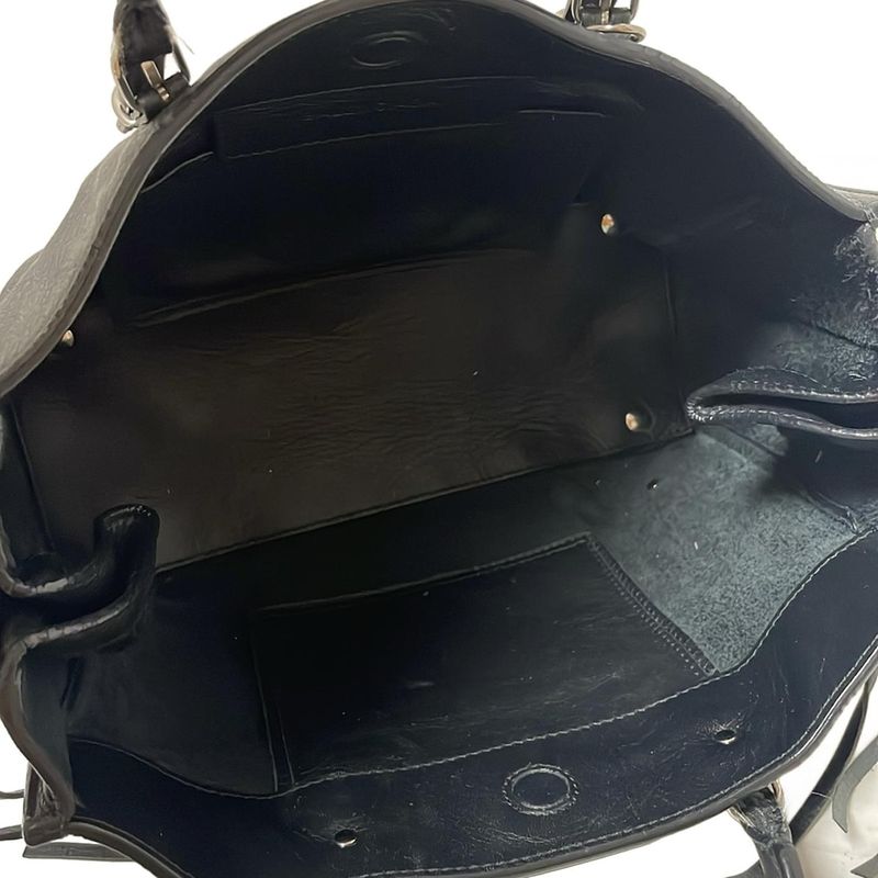 Balenciaga Tote Bag Paper A6 370926 Black Mini Bag Leather