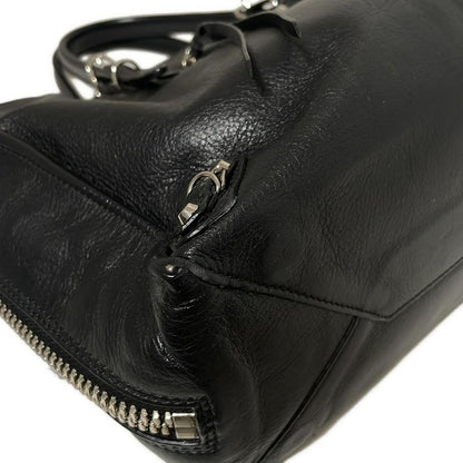 Balenciaga Tote Bag Paper A6 370926 Black Mini Bag Leather