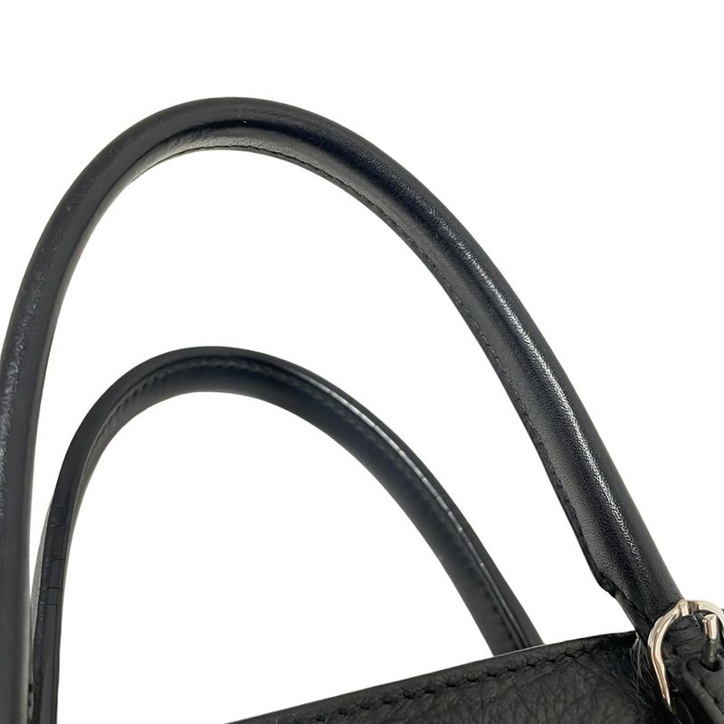 Balenciaga Tote Bag Paper A6 370926 Black Mini Bag Leather