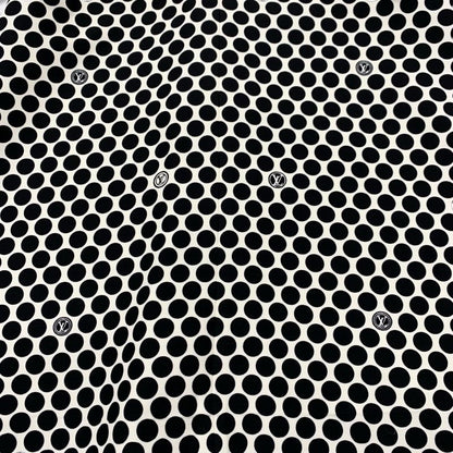 Louis Vuitton Dress Black White Logo Dot Ribbon