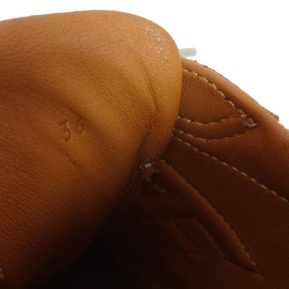 Hermes Sneakers 36 Women's Quick Brown And Beige Leather