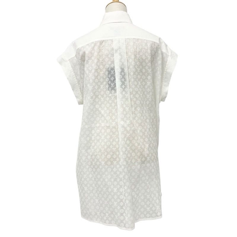 Louis Vuitton Top White Shirt Blouse Monogram