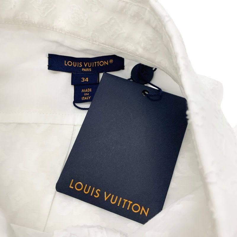Louis Vuitton Top White Shirt Blouse Monogram