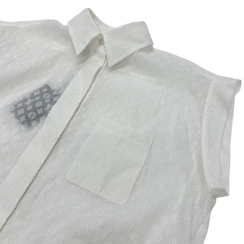 Louis Vuitton Top White Shirt Blouse Monogram
