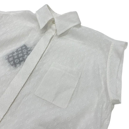 Louis Vuitton Top White Shirt Blouse Monogram