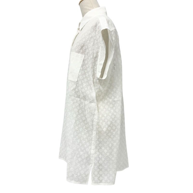 Louis Vuitton Top White Shirt Blouse Monogram