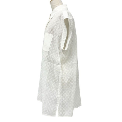 Louis Vuitton Top White Shirt Blouse Monogram