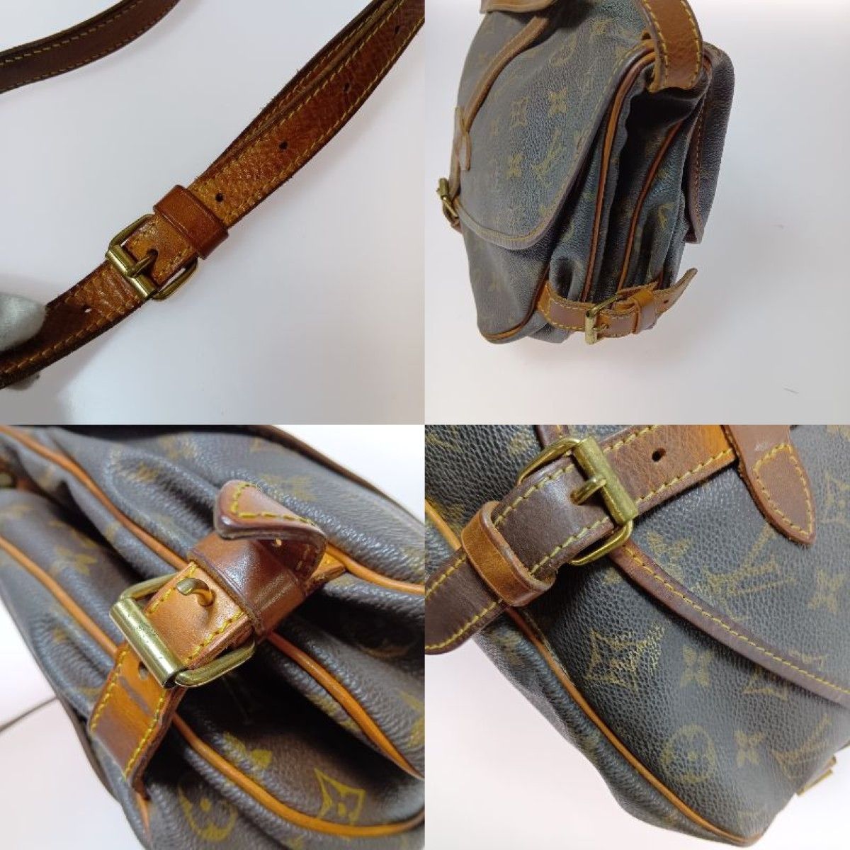 Louis Vuitton Monogram Saumur 30 Shoulder Bag M42256 Brown