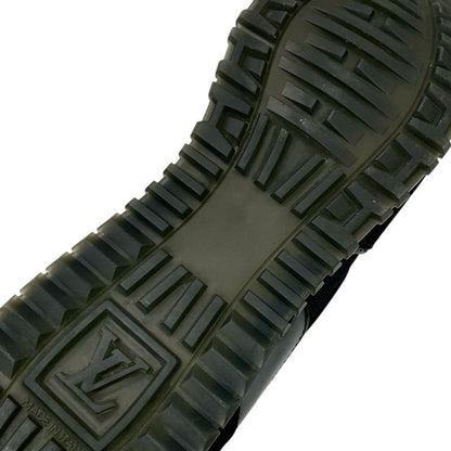 Louis Vuitton Run Away Line Monogram Sneakers Shoes Leather Suede Fabric Black