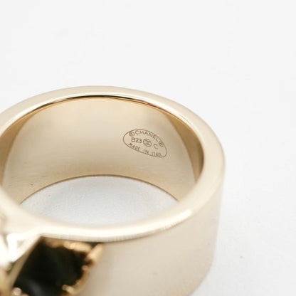 Chanel Ring Gold White Black Coco Mark Matelasse Bag Charm