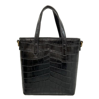 Saint Laurent Paris Tote Bag Mini Toy Shopping 712367 Black Shape Pressed