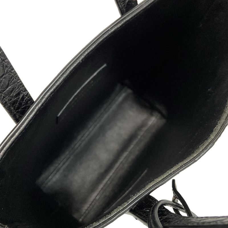 Saint Laurent Paris Tote Bag Mini Toy Shopping 712367 Black Shape Pressed