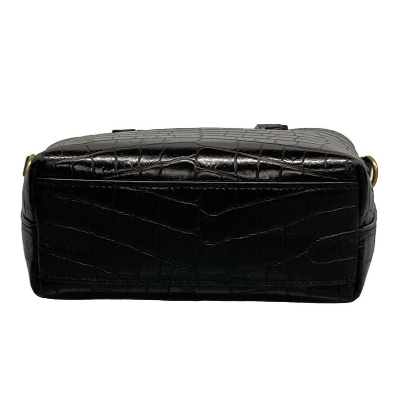 Saint Laurent Paris Tote Bag Mini Toy Shopping 712367 Black Shape Pressed