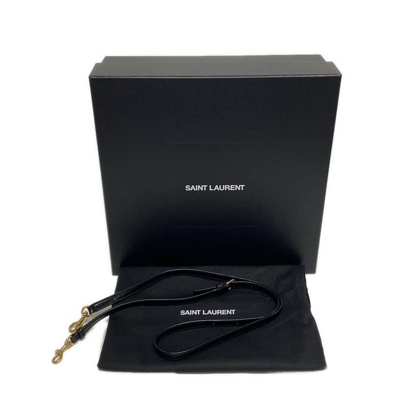 Saint Laurent Paris Tote Bag Mini Toy Shopping 712367 Black Shape Pressed