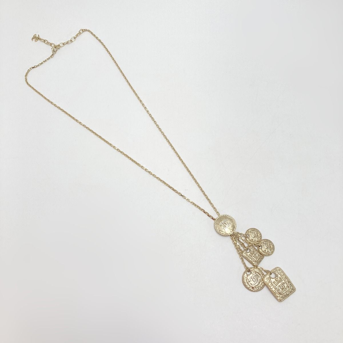 Chanel Métiers D'art Collection Necklace F21a Gold GP Coco Mark Rhinestone