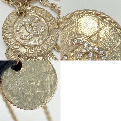 Chanel Métiers D'art Collection Necklace F21a Gold GP Coco Mark Rhinestone