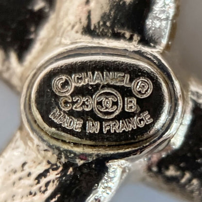 Chanel Cocomark Heart Chain Brooch Gold GP Rhinestone