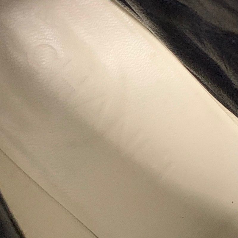 Chanel Boots Short Boots Shoes Leather Black Coco Mark Matelasse Logo Lace-up