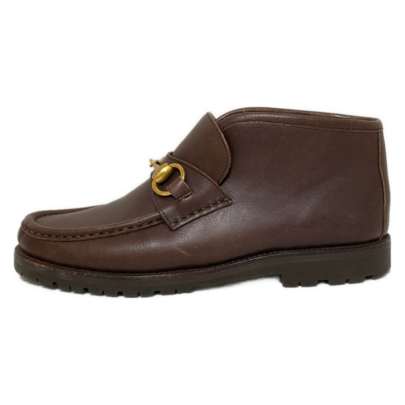 Gucci Shoes 35 C Women's Horsebit Dark Brown Leather