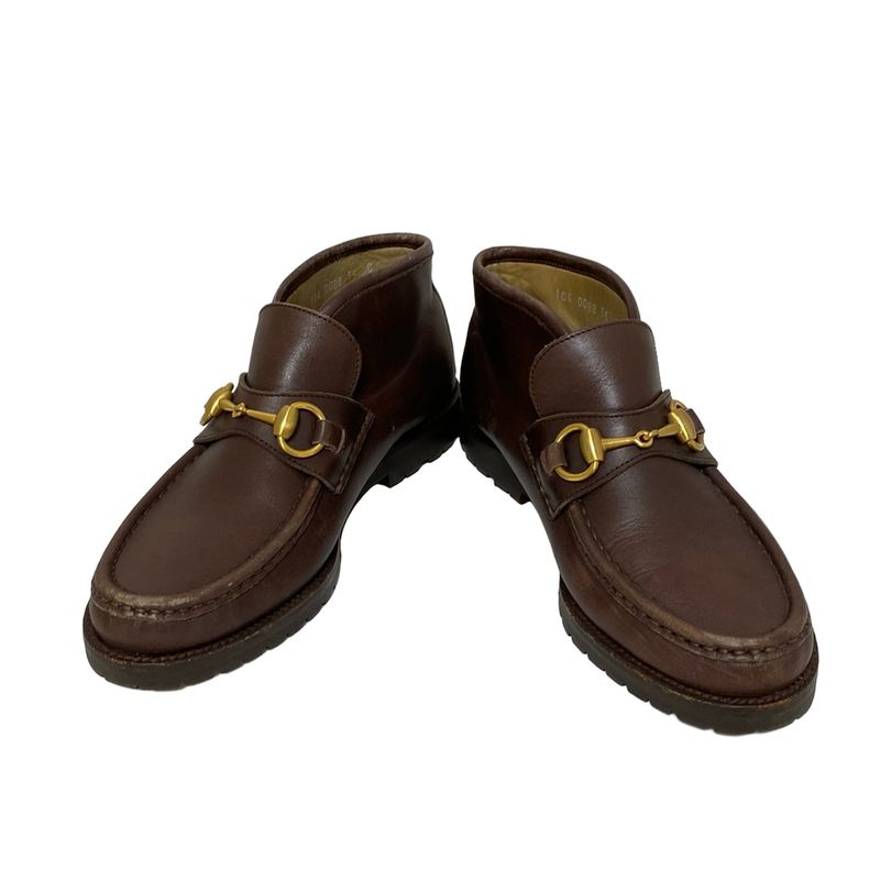Gucci Shoes 35 C Women's Horsebit Dark Brown Leather