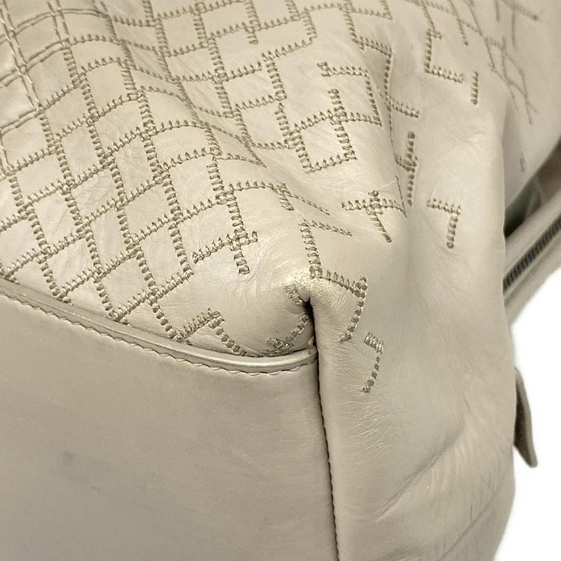 Bottega Veneta Intrecciato Gray Quilted Leather Shoulder Bag