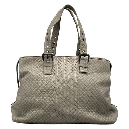 Bottega Veneta Intrecciato Gray Quilted Leather Shoulder Bag
