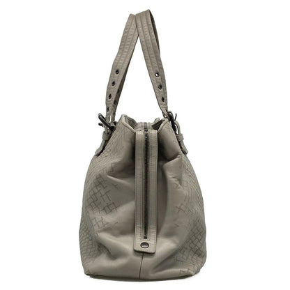 Bottega Veneta Intrecciato Gray Quilted Leather Shoulder Bag
