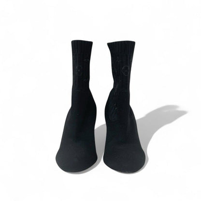 Louis Vuitton Silhouette Line Monogram Boots Short Shoes Fabric Leather