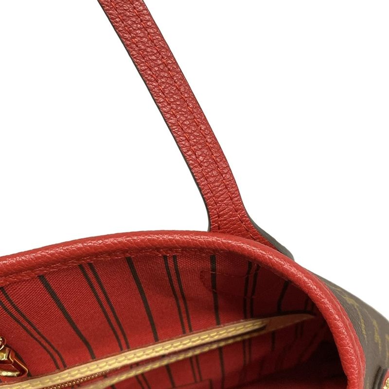 Louis Vuitton Tote Bag Monogram Neverfull Inside Out MM M12708 Sari Red
